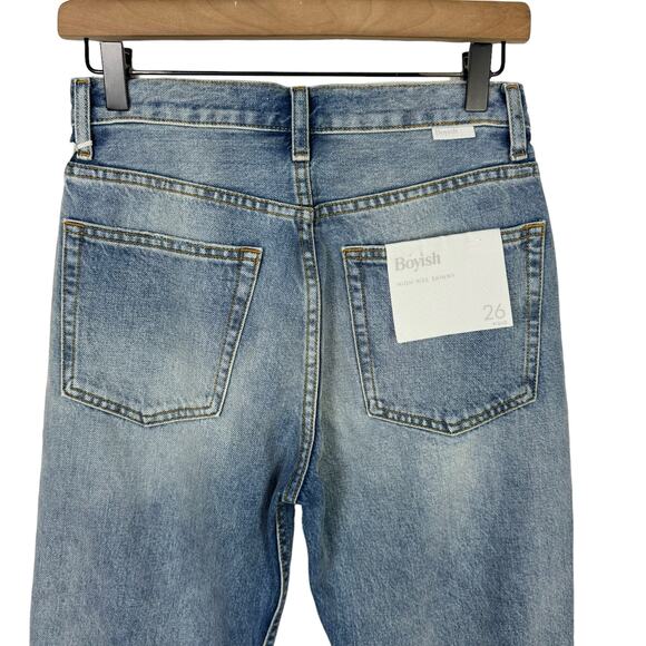 Boyish by HER NWT The Billy Taxi Driver High Rise Distressed Cotton Skinny Jeans - Picture 5 of 12